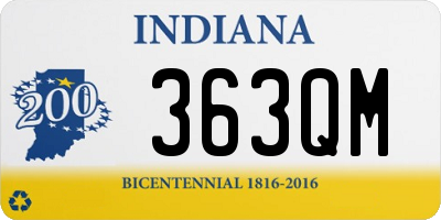 IN license plate 363QM