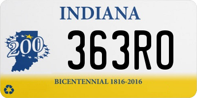 IN license plate 363RO