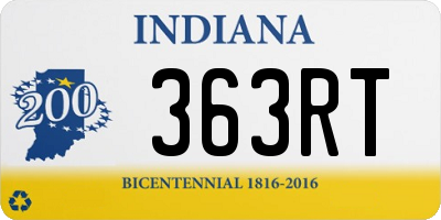 IN license plate 363RT