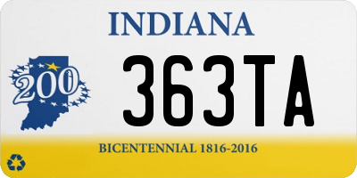 IN license plate 363TA