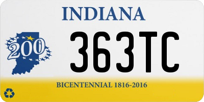 IN license plate 363TC