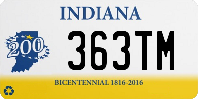 IN license plate 363TM