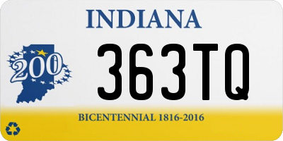 IN license plate 363TQ