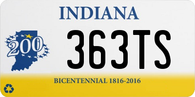 IN license plate 363TS