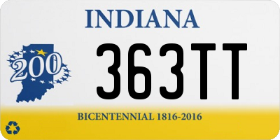 IN license plate 363TT