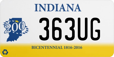 IN license plate 363UG