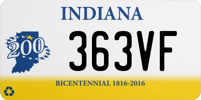 IN license plate 363VF