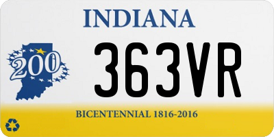 IN license plate 363VR