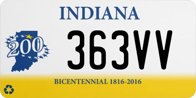 IN license plate 363VV