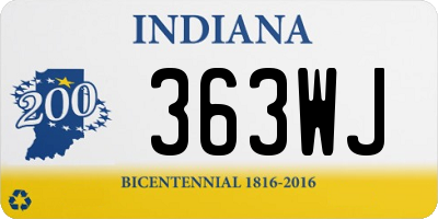 IN license plate 363WJ