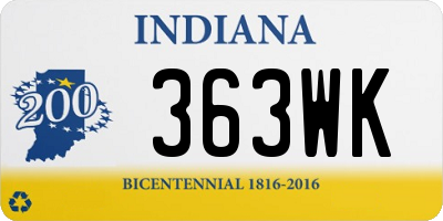 IN license plate 363WK