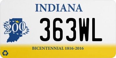 IN license plate 363WL