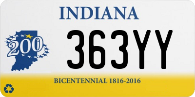 IN license plate 363YY