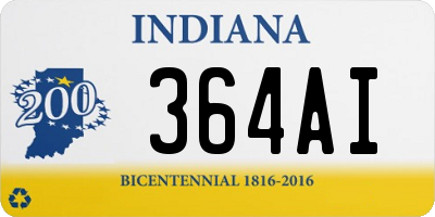 IN license plate 364AI