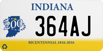 IN license plate 364AJ