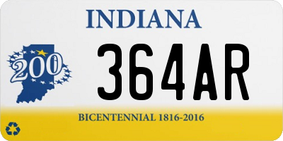 IN license plate 364AR