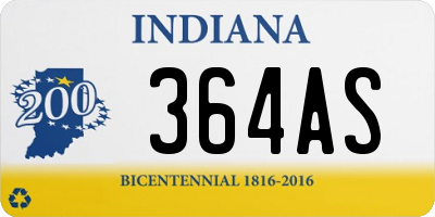 IN license plate 364AS