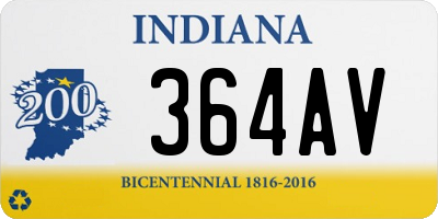 IN license plate 364AV