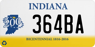 IN license plate 364BA