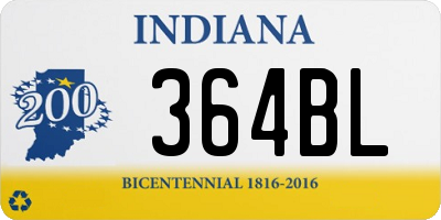 IN license plate 364BL