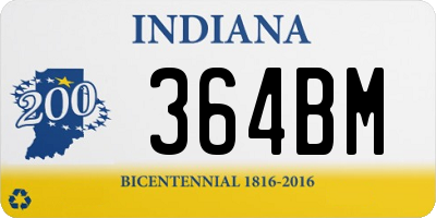 IN license plate 364BM