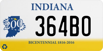 IN license plate 364BO