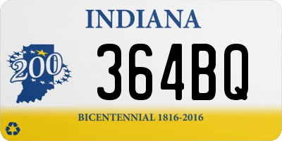 IN license plate 364BQ