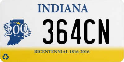 IN license plate 364CN