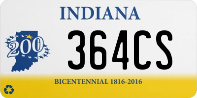 IN license plate 364CS