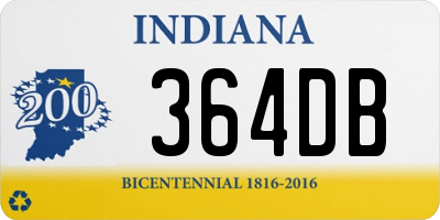 IN license plate 364DB