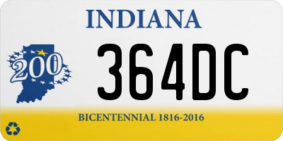 IN license plate 364DC