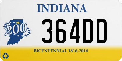 IN license plate 364DD