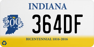 IN license plate 364DF