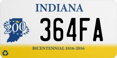 IN license plate 364FA