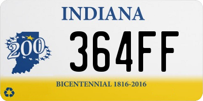 IN license plate 364FF