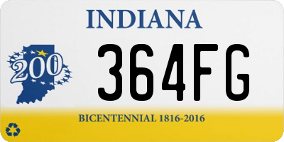 IN license plate 364FG