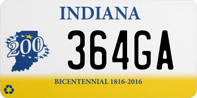 IN license plate 364GA