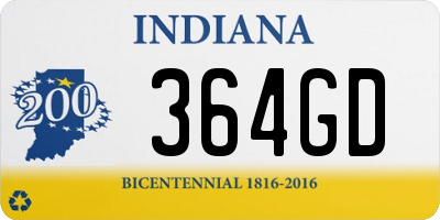 IN license plate 364GD