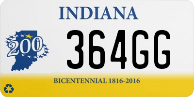 IN license plate 364GG