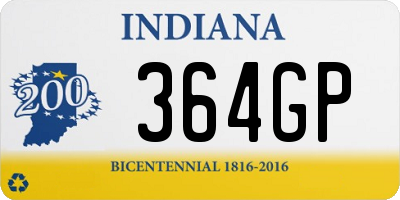 IN license plate 364GP