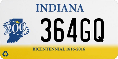 IN license plate 364GQ