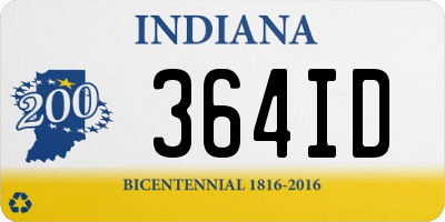 IN license plate 364ID