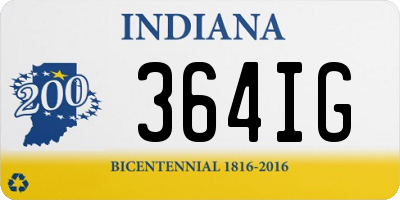 IN license plate 364IG