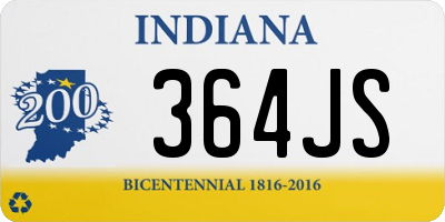 IN license plate 364JS