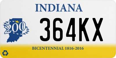 IN license plate 364KX