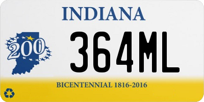 IN license plate 364ML