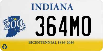 IN license plate 364MO