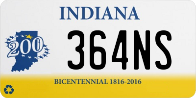 IN license plate 364NS