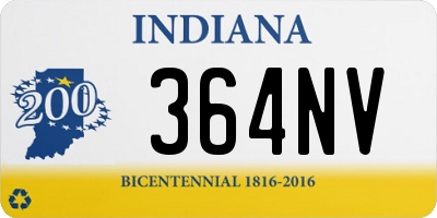 IN license plate 364NV