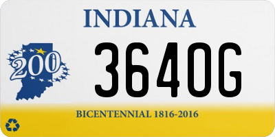 IN license plate 364OG